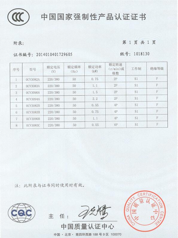 中國國家強(qiáng)制性產(chǎn)品認(rèn)證證書